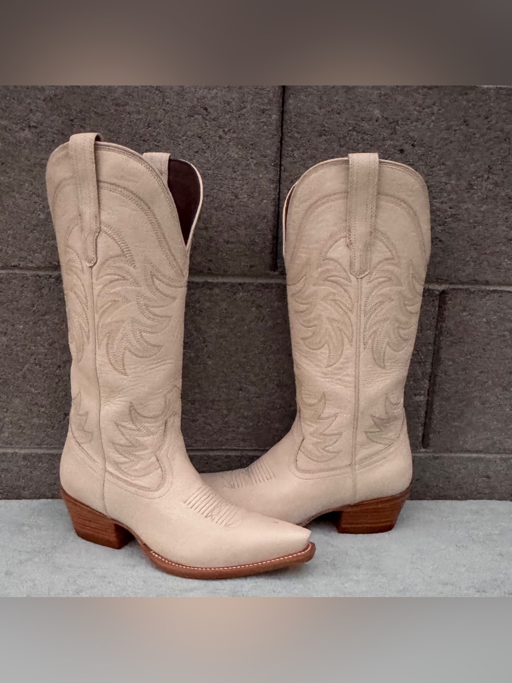 TECOVAS THE ANNIE WESTERN WOMEN BOOTS BONE  SIZE 9 B